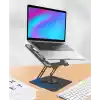 McStorey Katlanabilir Ayarlanabilir Alüminyum Laptop Standı, Taşınabilir Ergonomik Notebook Yükseltici, 6 Kademeli Yükseklik Ayarlı, MacBook Tablet Uyumlu, 10-17 İnç, Siyah
