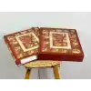 Rabsev 10x15cm 500 Fotoğraf Kapasiteli Kutulu Çiçek Desenli Lüks Ofset Fotoğraf Albümü (BORDO)