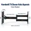32–43 İnç Hareketli TV Duvar Askı Aparatı – Ayarlanabilir Metal, VESA 75x75 / 100x100 / 200x150 / 200x200 mm, 20 kg Taşıma Kapasitesi (50-CM)