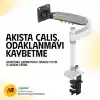 North Bayou NB H100 Ergonomic 17-32 Amortisörlü 2-9 kg Monitör Standı (BEYAZ)
