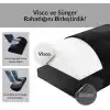 Klasse Ergonomik Visco Ayak Minderi, Oyun Koltuğu ve Ofis Koltuğu için Anti Alerjen Ayak Yastığı, Ayak Koyma Yeri Taburesi, Çok Amaçlı Rahatlatıcı Yarım Silindir İki Parça Masa Altı Ayak Desteği