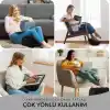 Klasse Ergonomik Visco Ayak Minderi, Oyun Koltuğu ve Ofis Koltuğu için Anti Alerjen Ayak Yastığı, Ayak Koyma Yeri Taburesi, Çok Amaçlı Rahatlatıcı Yarım Silindir İki Parça Masa Altı Ayak Desteği