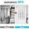 AEE® 3lü Askılı Vakumlu Hurç Elbise Torbası Kılıfı 145x70 105x70 90x60 Vakumlu Gamboç Kıyafet Koruma ve Saklama Çantası Dolap Düzenleyici Organizer
