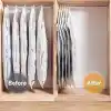 AEE® 3lü Askılı Vakumlu Hurç Elbise Torbası Kılıfı 145x70 105x70 90x60 Vakumlu Gamboç Kıyafet Koruma ve Saklama Çantası Dolap Düzenleyici Organizer