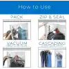 AEE® 3lü Askılı Vakumlu Hurç Elbise Torbası Kılıfı 145x70 105x70 90x60 Vakumlu Gamboç Kıyafet Koruma ve Saklama Çantası Dolap Düzenleyici Organizer