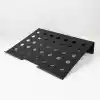 Deconox Metal Laptop Standı, Siyah Dizüstü Bilgisayar Yükseltici Stand, 38x26 cm Havalandırma Delikli Ergonomik Açılı Notebook Standı, Özel Boyalı Masaüstü Laptop Yükseltici