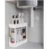 ATA HOME Rafata Çok Amaçlı 2 Katlı Evye Altı Düzenleyicisi Askılı Banyo Düzenleyici Dolap İçi Organizer Raf