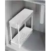 ATA HOME Rafata Çok Amaçlı 2 Katlı Evye Altı Düzenleyicisi Askılı Banyo Düzenleyici Dolap İçi Organizer Raf