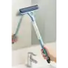 Busstier 4 in 1 Spreyli Cam Temizleyici Çekçek ve Fırça Aparatı Su Hazneli Pratik Camsil Çok Fonksiyonlu Pencere Banyo Ayna Temizlik Aracı