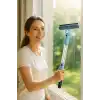 Busstier 4 in 1 Spreyli Cam Temizleyici Çekçek ve Fırça Aparatı Su Hazneli Pratik Camsil Çok Fonksiyonlu Pencere Banyo Ayna Temizlik Aracı