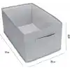 Orret Home 24x41x20 cm Bez Kutu Pantolon Organizeri Dolap İçi Düzenleyici, Çamaşır Organizer, Gardırop İçi Pantolon Saklama Kutusu, Katlanabilir Dolap Organizer Sepeti