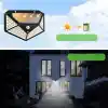 Jouis 100 LED Solar Güneş Enerjili Dış Mekan Duvar Lambası - Hareket Sensörlü Su Geçirmez Bahçe Aydınlatması, 3 Modlu 120 Derece Geniş Açılı Projektör Aplik