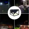 Jouis 100 LED Solar Güneş Enerjili Dış Mekan Duvar Lambası - Hareket Sensörlü Su Geçirmez Bahçe Aydınlatması, 3 Modlu 120 Derece Geniş Açılı Projektör Aplik