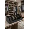 TİNEKE 5 Bölmeli Kemer Çorap Takı Makyaj Organizeri Dolap İçi Kemer Düzenleyici Organizer SİYAH