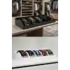 TİNEKE 5 Bölmeli Kemer Çorap Takı Makyaj Organizeri Dolap İçi Kemer Düzenleyici Organizer SİYAH