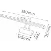 SekaTech Krom Kasa LED Flüt Aplik | 6W | 3200K Gün Işığı | 35cm | Duvar Tipi Ayna/Tablo/Resim/Banyo Üstü Dekoratif Işık | IP20 İç Mekan Kullanım