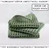 PÜSKÜL Adaçayı Yeşil, Pakette 3-Adet 30x30 cm Mutfak Havlusu, Misafir Havlu