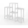 Deconox 6 Katlı Köşe Rafı | Banyo, Mutfak ve Kiler İçin Yer Tasarruflu Organizer | Çok Amaçlı Plastik Raf | 3 Farklı Renk Seçeneği (38x29x152 cm) Dikey ve Yatay Kullanım (BEYAZ)