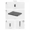 Deconox 6 Katlı Köşe Rafı | Banyo, Mutfak ve Kiler İçin Yer Tasarruflu Organizer | Çok Amaçlı Plastik Raf | 3 Farklı Renk Seçeneği (38x29x152 cm) Dikey ve Yatay Kullanım (BEYAZ)