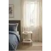 Tridihom Yatak Yanı Sehpa Komodin Dekoratif İki Katlı Yan Sehpa (beyaz)