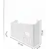 3lü Set Modem Gizleme Kutusu | Wi-Fi Router Saklama Kutusu | Pleksi Duvar Tipi Modem Koruyucu + 20 Adet Kablo Düzenleyici + 2 Adet Yapışkanlı Vidalı Askı Hediyeli (3, 3Lü Set)