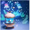 Coverzone Bunny’s Carousel Gece Lambası Projeksiyonlu Müzikli Atlıkarınca Tasarım | Kablolu 5V USB Çalışma | Tavşan Figürlü Döner Işıklı Çocuk Odası Yıldız Tavan Projektör Gece Işığı | WH-E11