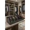 TİNEKE 5 Bölmeli Kemer Çorap Takı Makyaj Organizeri Dolap İçi Kemer Düzenleyici Organizer GRİ