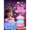 Coverzone Bunny’s Carousel Gece Lambası Projeksiyonlu Müzikli Atlıkarınca Tasarım | Kablolu 5V USB Çalışma | Tavşan Figürlü Döner Işıklı Çocuk Odası Yıldız Tavan Projektör Gece Işığı | WH-E11