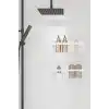 ATA HOME Banyor Yapışkanlı Banyo Rafı, 2li Banyo Düzenleyici Organizer Duş Şampuanlık, Plastik Beyaz