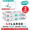 Smarter 2 Adet Yer Temizlik Havlusu Bezi 4XL Mopa Uyumlu Yüzey Beyaz Sabun Kokulu Sirke ve Karbonat Katkılı 60 Yaprak