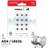 12 Adet AG4 LR626 Alkalin Düğme Pil 1,5V; Saatler, Oyuncaklar, Araç Kumandaları, Hesap Makineleri, İşitme Cihazları ve Elektronik Cihazlar için Yüksek Kapasiteli, Uzun Ömürlü Sızdırmaz