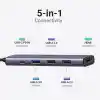 UGREEN USB C Hub, PD 100W, 4K HDMI, MacBook Pro/Air, iPad Pro/Air, Surface Pro/Go, Galaxy Tab, Galaxy S23/S22 vb. ile uyumlu USB A 3.0.