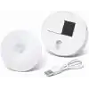 2’li Set Sensörlü LED Kabin Işığı Gece Lambası | 1,5W | 4000K Doğal Beyaz | 150 Lümen | USB Şarjlı | Manyetik & Bantlı | Mutfak Dolabı, Merdiven, Gardırop Aydınlatma Karanlıkta Harekete Duyarlı