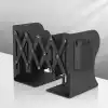 Ayarlanabilir Teleskopik Metal Kitap Tutucu, Masaüstü Kitap Desteği ve Raf Düzenleyici Stand, 9-42 cm Genişleyebilir, Mıknatıslı Kalemlik Hediyeli (Siyah)