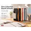 Ayarlanabilir Teleskopik Metal Kitap Tutucu, Masaüstü Kitap Desteği ve Raf Düzenleyici Stand, 9-42 cm Genişleyebilir, Mıknatıslı Kalemlik Hediyeli (Siyah)