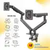 North Bayou NB A5C Ergonomic 17-32 inch Çift Kol 2-9 kg Kapasiteli Yeni Nesil Profosyonel Monitör Standı (Siyah)