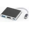 Coverzone Type-c 3in1 Hdmi 4K Usb 3.0 Görüntü Veri Aktarımı Sağlar Usb Adaptör Notebook ve Macbook ile Uyumlu TC-23