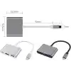 Coverzone Type-c 3in1 Hdmi 4K Usb 3.0 Görüntü Veri Aktarımı Sağlar Usb Adaptör Notebook ve Macbook ile Uyumlu TC-23