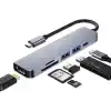 USB C HUB, MacBook Pro ve Hava Aksesuarları için Çoklu Bağlantı Noktalı USB C Adaptörü, 4K HDMI, USB 3.0, SD/TF Kart Okuyucu, 100W PD Dizüstü Bilgisayar ve Diğer C Tipi Cihazlar için Uyumlu