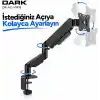 Dark VM18 1 Adet Monitör Takılabilen 13-32 Uyumlu Amortisörlü, Masa Monte Monitör Kolu (DK-AC-VM18)