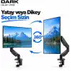 Dark VM18 1 Adet Monitör Takılabilen 13-32 Uyumlu Amortisörlü, Masa Monte Monitör Kolu (DK-AC-VM18)