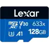 Lexar 128GB 633x MicroSDXC UHS-I U3 100/45 MB/sn Yüksek Performanslı MicroSD Hafıza Kartı
