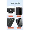 Coverzone Kablosuz Yaka Mikrofonu Çiftli Mikrofon iPhone 15 16 17 ile Uyumlu TYPE-C/Lightning Portlu Telefon PC Tablet Video Kayıt Röportaj Canlı Yayın Vlog Kablosuz Mikrofon F15-2