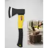 Jouis Balta Fiber Saplı Ergonomik Kaymaz Saplı Çelik Başlı Profesyonel Odun Kesme Balta Kamp ve Bahçe Kullanımı İçin Dayanıklı Darbe Emici Saplı