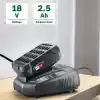 Bosch Home and Garden 18 Volt Akü ve AL 1830 CV Şarj Cihazı Başlangıç Seti, 2.5 Ah Akü, 300l/saat Debi, 0.365 kg