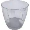 2 adet Plastik Orkide Saksısı Seti 1,5 lt Gizli Tabaklı Şeffaf Saksı 145 x 135 mm