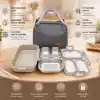 Valkyrie 304 Paslanmaz Çelik 3 Bölmeli Lunch Box Termal Çantalı – Sızdırmaz Kapaklı Beslenme Kabı