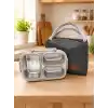 Valkyrie 304 Paslanmaz Çelik 3 Bölmeli Lunch Box Termal Çantalı – Sızdırmaz Kapaklı Beslenme Kabı