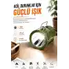 TELVESSE 3 Fonksiyonlu Şarjlı Solarlı Kamp Lambası El Feneri Powerbank Özellikli Taşıma Kulplu Haki 5800T