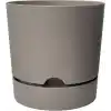 ToXA Begonya Saksı Tabaklı Drenajlı Mat Plastik Çiçek Saksısı (1 Adet, 9 Litre, 25cm, Bej)